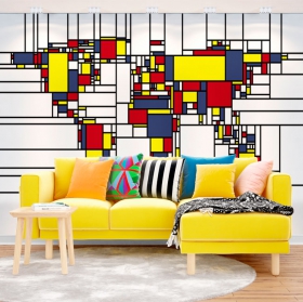 Papel pintado o fotomural piet mondrian