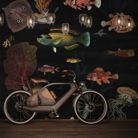 Fotomural o papel pintado fondo peces mar