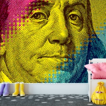 Fotomural o papel pintado benjamin franklin primer plano