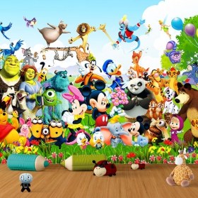 Fotomural o papel pintado personajes películas disney y pixar