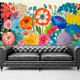 Fotomural o papel pintado  flores silvestres