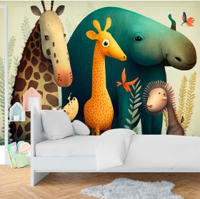 Fotomural o papel pintado animales extra&ntilde;os