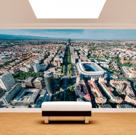 Fotomural o papel pintado bernabeu madrid vista aerea