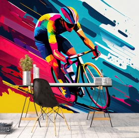 Fotomural o papel pintado ciclismo colores