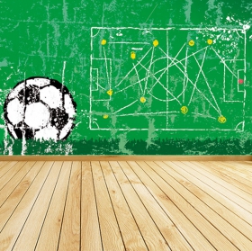 Fotomural o papel pintado esquema futbol