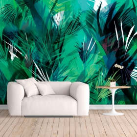 Fotomural o papel pintado hojas palmera pop