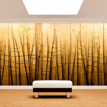 Papel pintado o fotomural de fondo de madera con texturas