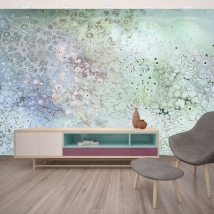Papel pintado o fotomural textura líquida pintura tonos pastel moderna