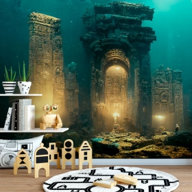 Papel pintado o fotomural restos civilización atlantis
