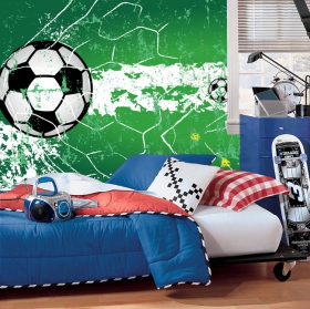 Fotomural o papel pintado dibujo fútbol infantil juvenil fondo moderno