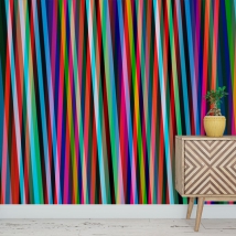 Fotomural o papel pintado fondo líneas verticales efecto color moderno