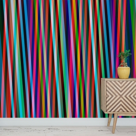 Fotomural o papel pintado fondo líneas verticales efecto color moderno
