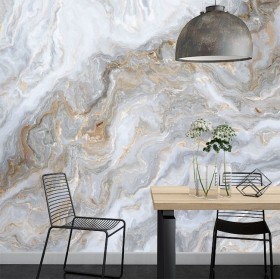 Fotomural o papel pintado fondo mármol tonos claros grises y óxido decoración moderno