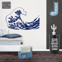 Vinilos decorativos tsunami ola