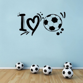 Vinilos decorativos i love fútbol