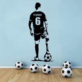 Vinilos fútbol nombre y número personalizado