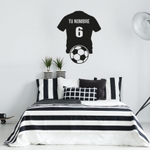 Vinilos fútbol camiseta nombre y número personalizado