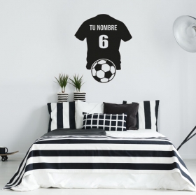 Vinilos fútbol camiseta nombre y número personalizado