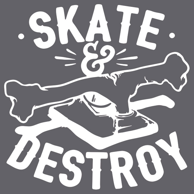 🥇 Vinilos y pegatinas skate and destroy 🥇