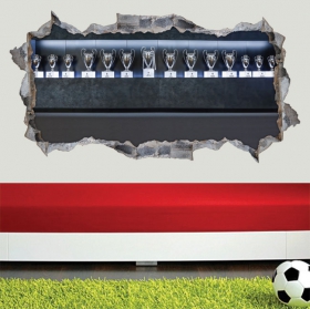 Vinilos 3d real madrid copas europa fútbol