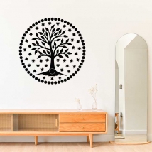 Vinilos decorativos árbol de la vida con estrellas