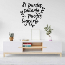 Vinilos decorativos fras motivadora si puedes soñarlo puedes lograrlo