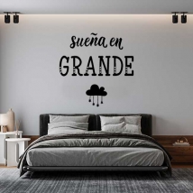 Vinilos decorativos frase motivadora sueña en grande