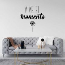 Vinilos decorativos frase vive el momento