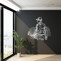 Vinilos decorativos y pegatinas silueta jugador de golf