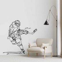 Vinilos decorativos y pegatinas silueta jugador de hockey
