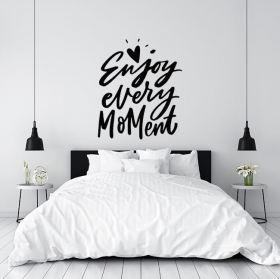 Vinilos decorativos frases motivaci&oacute;n enjoy every moment