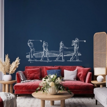 Vinilos decorativos y pegatinas deporte jugador golf swing