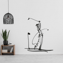 Vinilos decorativos y pegatinas deporte swing jugador de golf