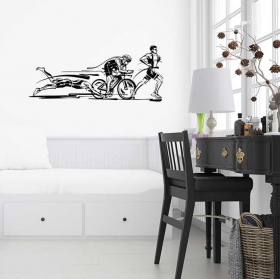Vinilos decorativos y pegatinas deporte triathlon