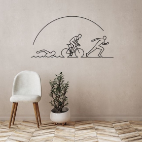 Vinilos adhesivos y pegatinas de deportes de triathlón