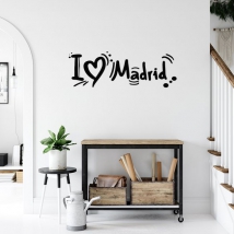 Vinilos adhesivos frase i love madrid