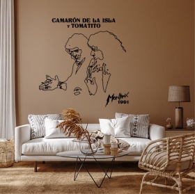 Vinilos adhesivos camaron de la isla y tomatito