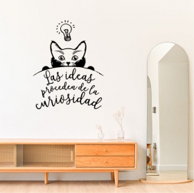 Vinilos adhesivos frases con gato las ideas proceden de la curiosidad