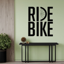 Vinilos adhesivos frases ride bike