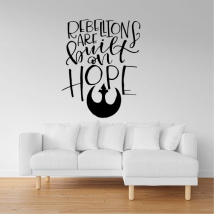 Vinilos adhesivos y pegatinas frase "rebellion buil on hope" star wars