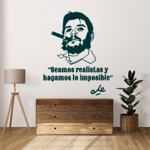 Vinilos adhesivos frases seamos realistas y hagamos lo imposible che guevara