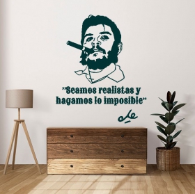 Vinilos adhesivos frases seamos realistas y hagamos lo imposible che guevara