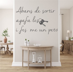 Vinilos adhesivos frases valenciano abans de sortir