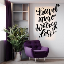Vinilos adhesivos frases travel more