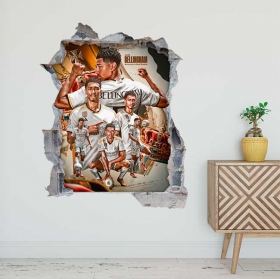 Vinilo agujero 3d jude bellingham collage