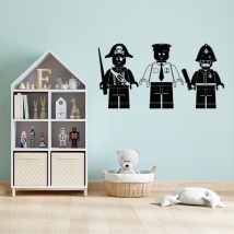 Vinilos adhesivos policías y piratas playmobil
