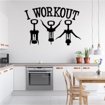 Vinilos adhesivos sacacorchos frases i workout