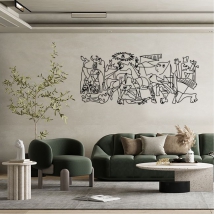 Vinilos adhesivos silueta cuadro guernica picasso