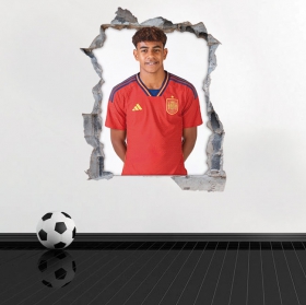 Vinilo 3d jugador de fútbol lamine yamal
