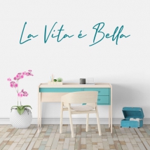 Vinilos adhesivos frases la vita e vella